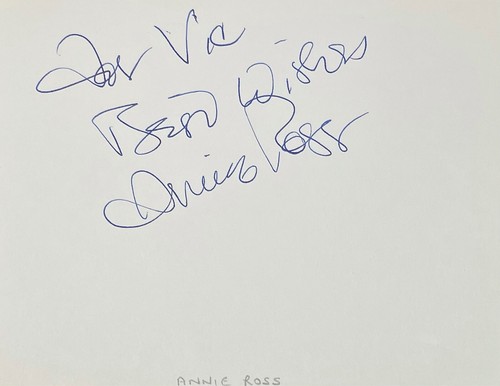 Annie ross autografata firmata - autografata,